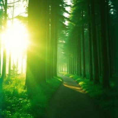 Sunbeams through the Emerald Front Cover