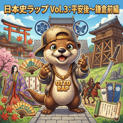 日本史ラップ (Vol.3:平安(へいあん)後〜鎌倉(かまくら)前編)のジャケット写真
