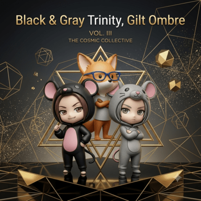 Black & Gray Trinity, Gilt Ombre Front Cover