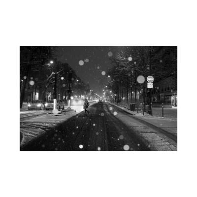 Lingering snow and sneakers Front Cover