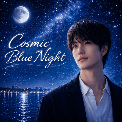Cosmic Blue night Front Cover