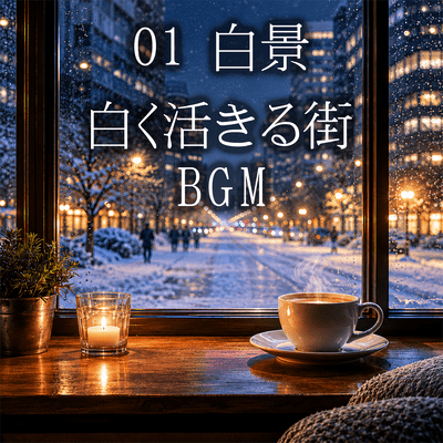 Hakkei White Living City BGM Front Cover
