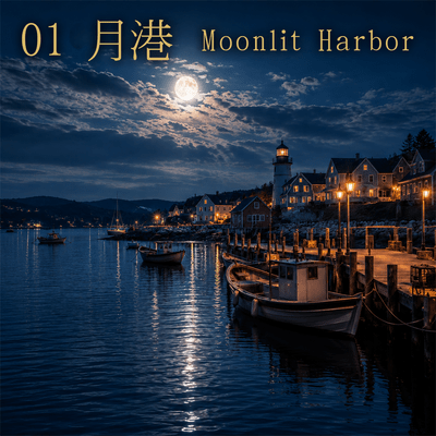 01 Moon Harbor - Moonlit Harbor Front Cover