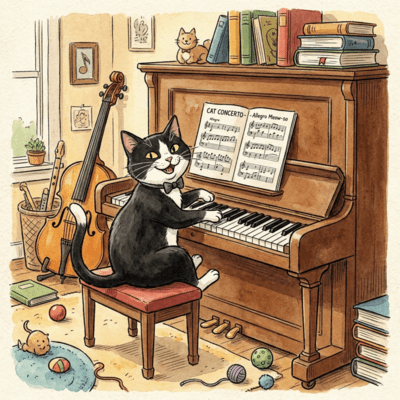 neko no piano ensou BGM neko no nichijou iyashi Front Cover