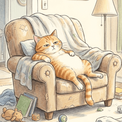 Gudaduga Neko no Kyuujitsu Sofa de Kutsurogu Iyashi BGM Front Cover