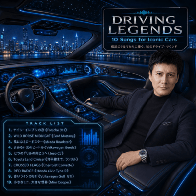 DRIVING LEGENDS-10 Songs for Iconic Cars Front Cover