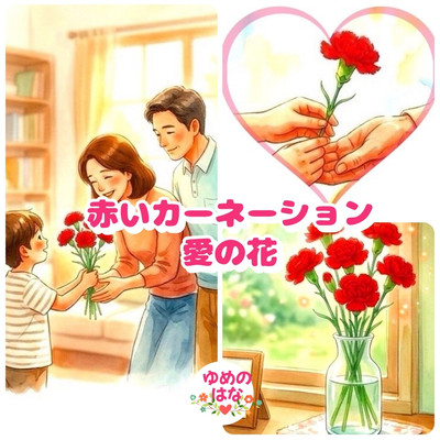 Red carnations are flowers of love. Front Cover