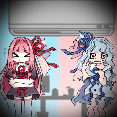 付けたら寒いし消すと暑い (feat. 琴葉 茜・葵)のジャケット写真