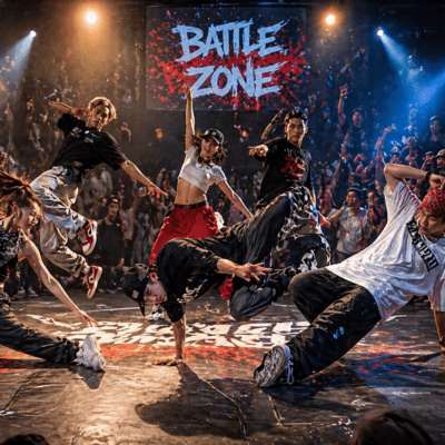 BATTLE ZONE (hip-hopdance battle) Front Cover