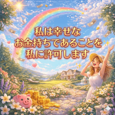 私は幸せなお金持ちであることを私に許可しますのジャケット写真