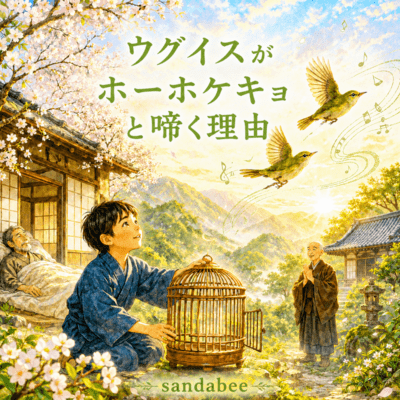 The reason why the bush warbler came to sing "Hoh-hokekyo." Front Cover