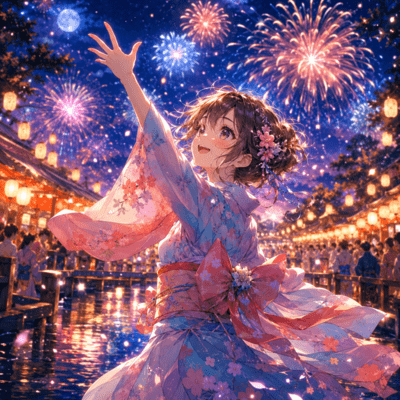 Wishes Blooming in the Summer Sky Front Cover