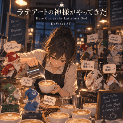 Here Comes the Latte Art God (2026 DEMO Ver.) Front Cover
