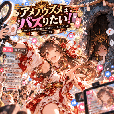 Ame-no-Uzume Wants to Go Viral! (2026 DEMO Ver.) Front Cover