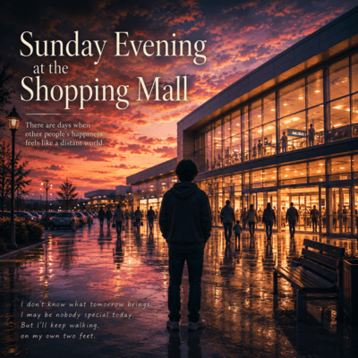 Sunday Evening at the Shopping Mall Front Cover