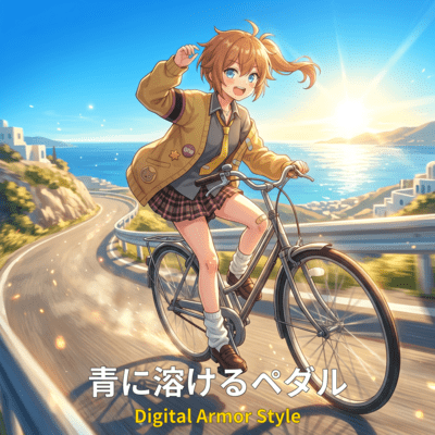 Pedaling into the Blue Front Cover