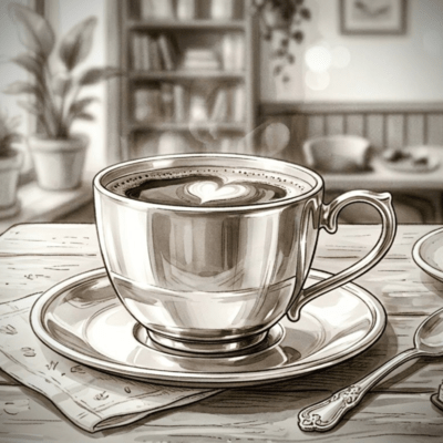 銀のコーヒーカップのジャケット写真