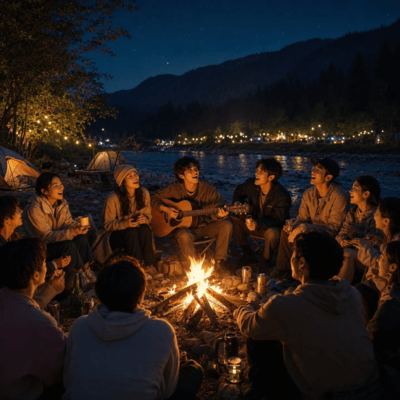 Forget your troubles and enjoy the campfire Front Cover