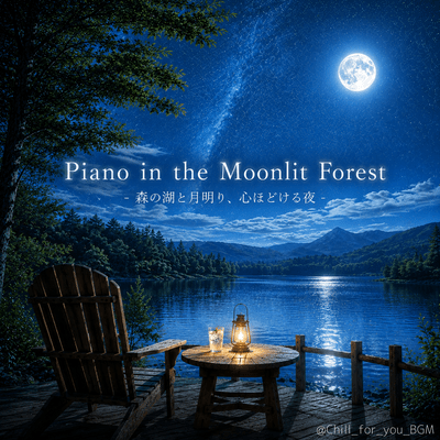 Piano in the Moonlit Forest - A Night Where the Forest Lake and Moonlight Gently Unwind the Heart - Front Cover