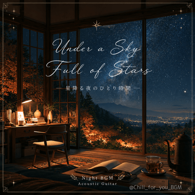 Under a Sky Full of Stars - A Quiet Moment Alone Beneath a Starry Night Sky Front Cover