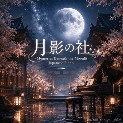 Moonlit Shrine - Memories Beneath the Moonlit Japanese Piano - Front Cover