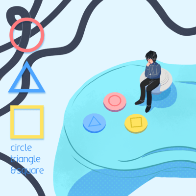 circle, triangle & square Front Cover