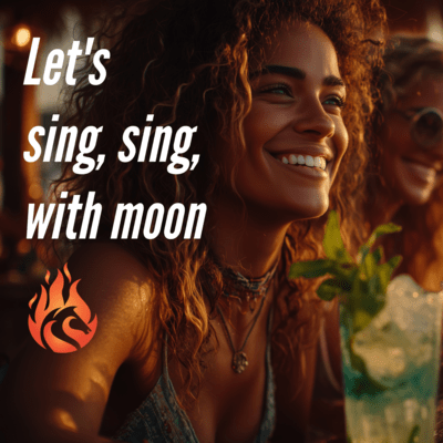Let's sing, sing, with moonのジャケット写真