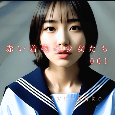 赤い着物の少女たち001のジャケット写真