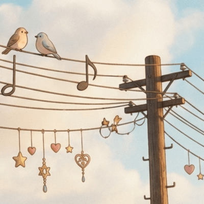 The notes of love left on the sheet music Front Cover