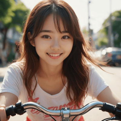 Riding a bicycle Front Cover