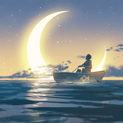 The moon on the water Front Cover