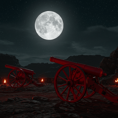 Red Tinted Gunfire Front Cover