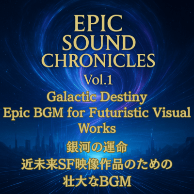 Epic Sound Chronicles Vol.1: Galactic Destiny Epic BGM for Futuristic Visual Works Front Cover