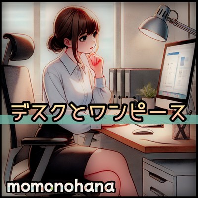 デスクとワンピースのジャケット写真