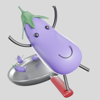 eggplant&mince Front Cover