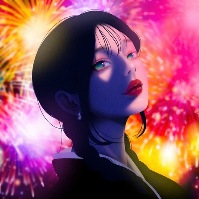 花火に紛れてのジャケット写真