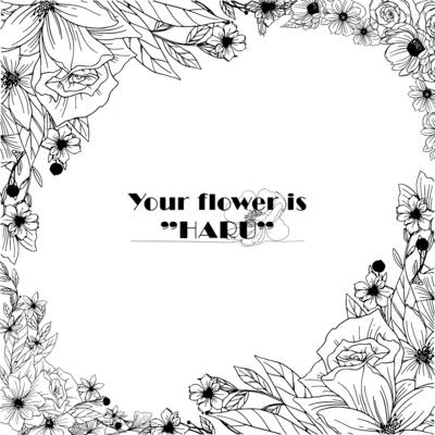 Your flower is "HARU" Front Cover