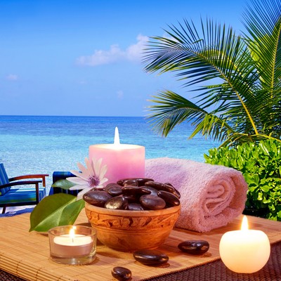 Refreshing Sea Breeze Relaxation - Healing Music for Resort -like Spa, Aromatherapy, and Relaxation - Front Cover