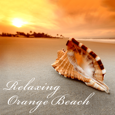 Relaxing Orange Beach - Calming Music to Release Stress - Front Cover